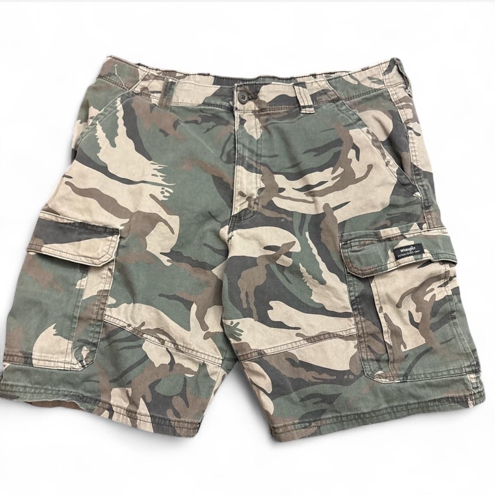 Wrangler Cargo Shorts Mens Pants 36 Multicolor Cotton  Relaxed Fit Pockets Y2k